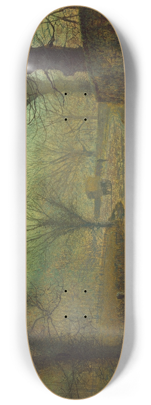 John Atkinson Grimshaw - Stapleton Park, near Pontefract 8.25 inch art skate deck