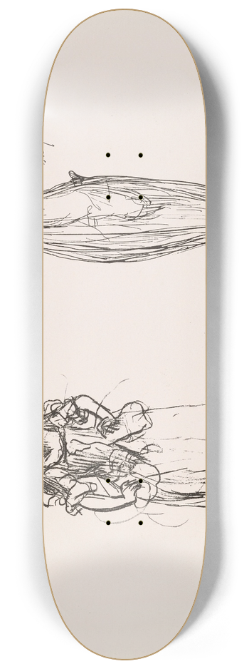 Pierre Puvis de Chavannes - Les caricatures de Puvis de Chavannes Pl.30 8.25 inch art skate deck