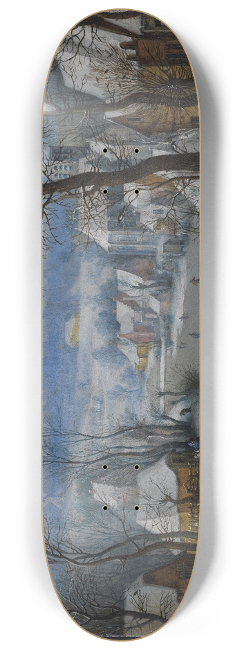 Pieter Bruegel The Elder - Winter Scenery 8.25 inch art skate deck