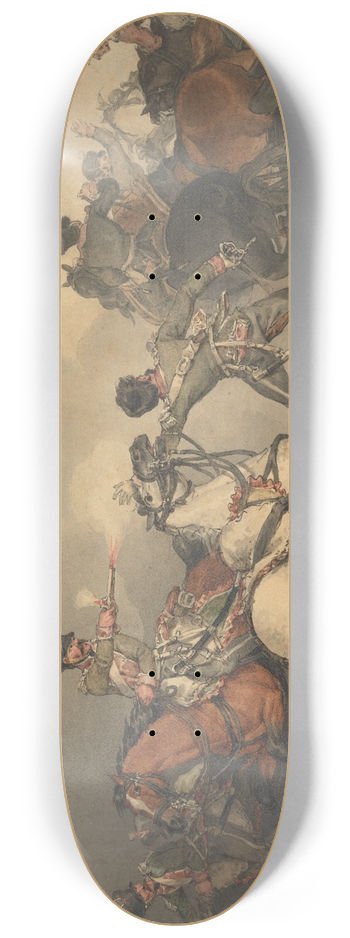 John Augustus Atkinson - A Battle Scene 8.25 inch art skate deck
