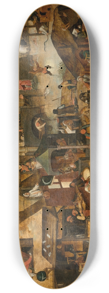 Pieter Brueghel The Younger - Proverbs 8.25 inch art skate deck
