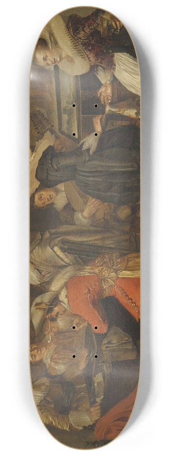Pieter Codde - An elegant company in an interior 8.25 inch art skate deck