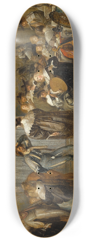 Pieter Codde - Merry Company with Masked Dancers 8.25 inch art skate deck
