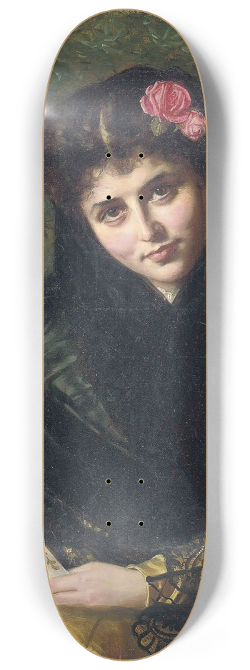 John Bagnold Burgess - A Spanish Beauty 8.25 inch art skate deck