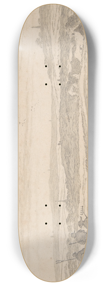Pieter de Molijn - Landscape with Figures 8.25 inch art skate deck