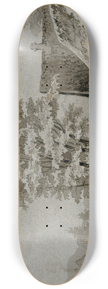 Pieter van Loon - Enkele huizen in de duinen 8.25 inch art skate deck