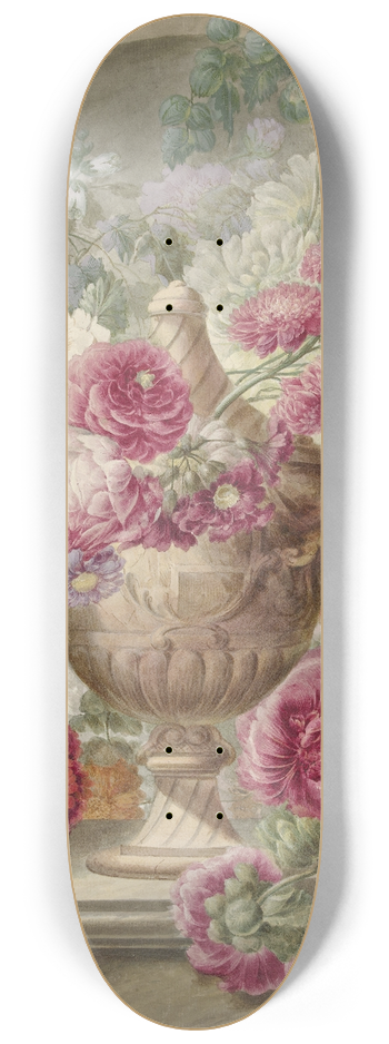 Pieter van Loo - Vaas met bloemen 8.25 inch art skate deck
