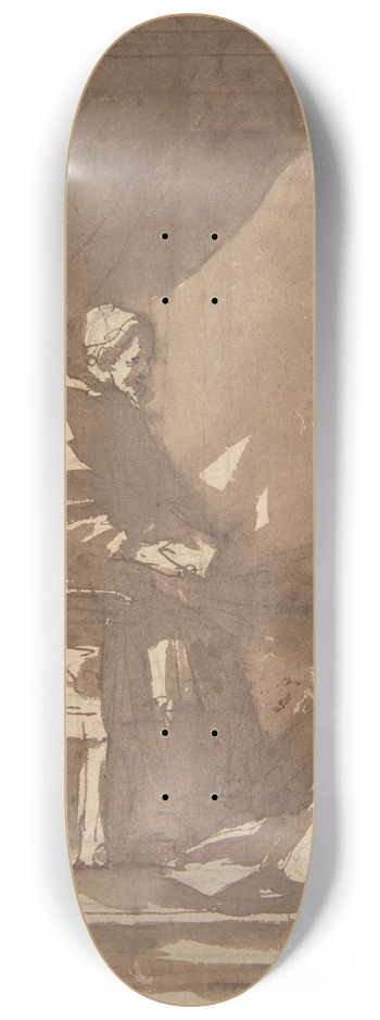 Pietro Antonio de' Pietri - Young Cleric Kneeling before a Pope 8.25 inch art skate deck