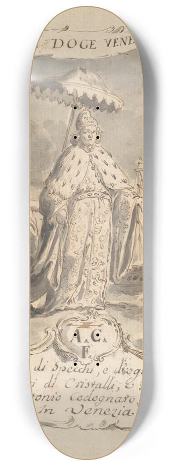 Pietro Antonio Novelli - Design for a Trade Card 8.25 inch art skate deck
