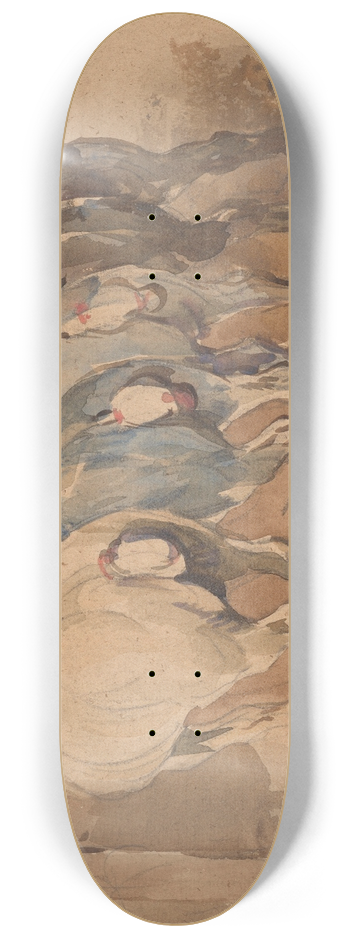 Piotr Michaowski - Horses at the manger 8.25 inch art skate deck