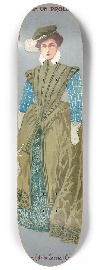 Pipein Gamba - Dama (della Caccia) Corista 8.25 inch art skate deck