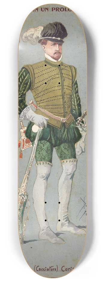 Pipein Gamba - Gentiluomo (Cacciatore) Corista 8.25 inch art skate deck
