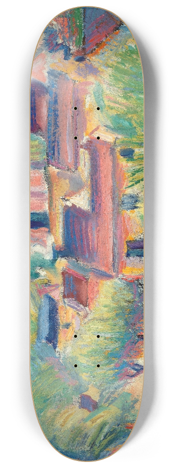Preston Dickinson - Houses and Landscape 8.25 inch art skate deck