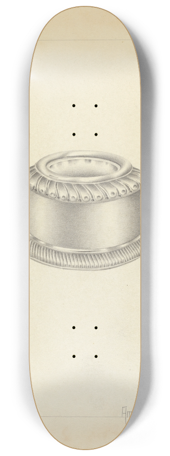 Amelia Tuccio - Silver Salt Trencher 8.25 inch art skate deck