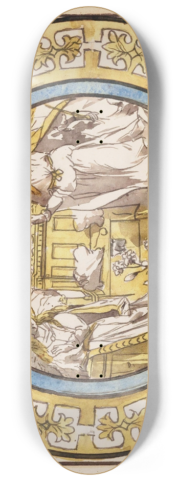 Prosper Lafaye - Annonciation, projet de vitrail 8.25 inch art skate deck