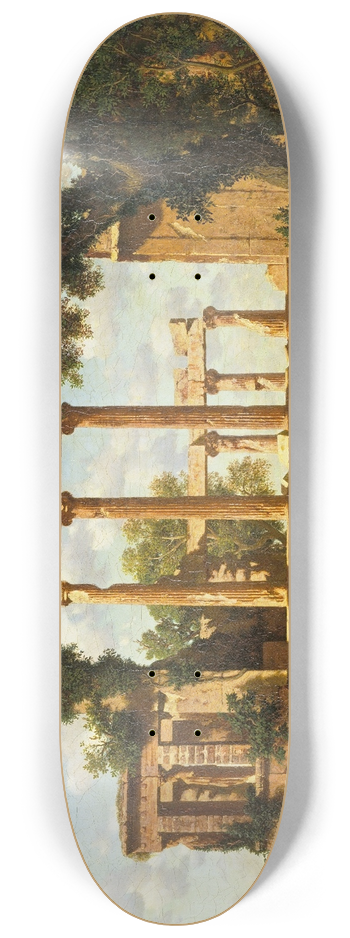 Prosper Marilhat - The Erechtheion, Athens 8.25 inch art skate deck