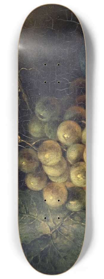 Rachel Ruysch - Still Life With Grapes, Stone Fruit And Fly 8.25 inch art skate deck