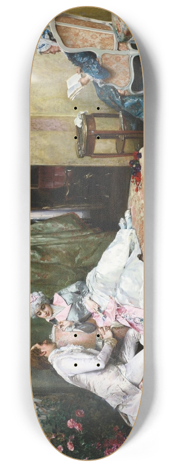 Raimundo de Madrazo y Garreta - Flirtation 8.25 inch art skate deck