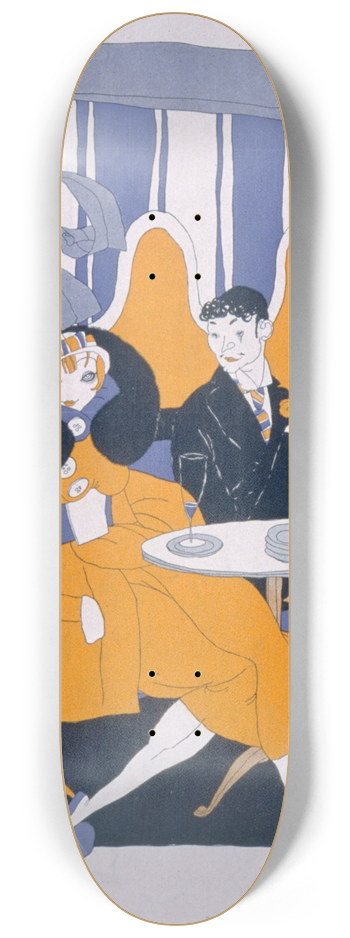 Ralph Barton - He; I propose dinner. She; Materialist 8.25 inch art skate deck