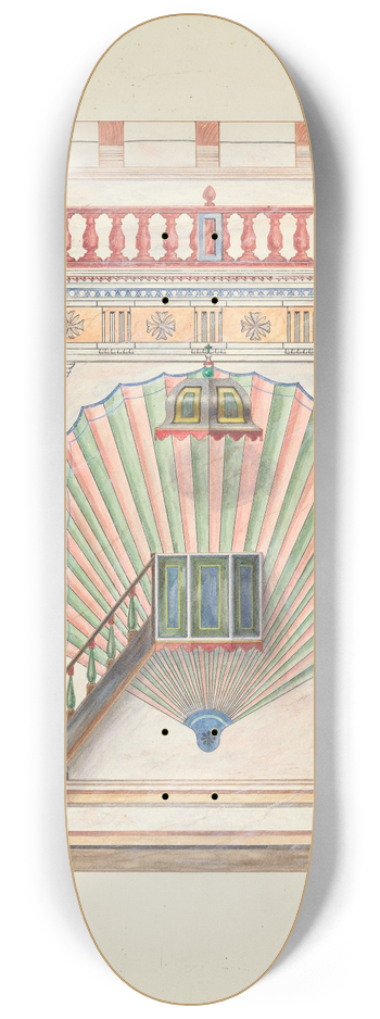 Randolph F. Miller - Pulpit and Wall Painting 8.25 inch art skate deck