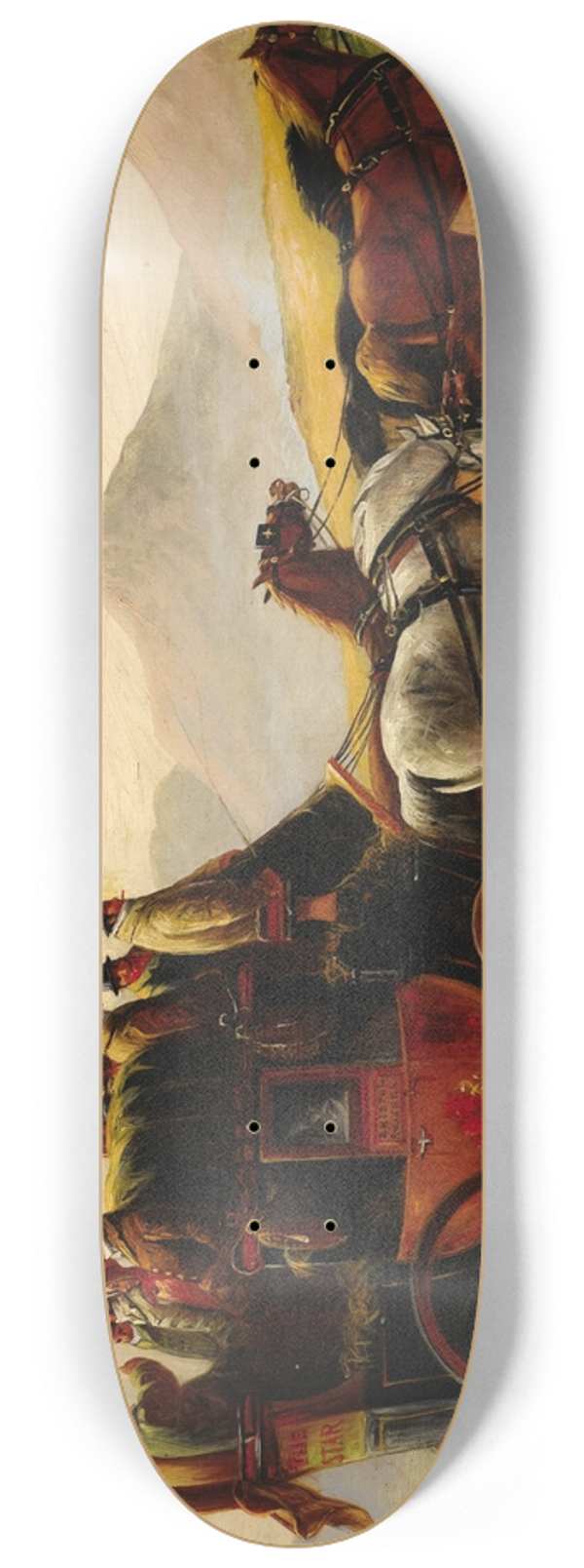 John Charles Maggs - Stagecoach Scene 8.25 inch art skate deck