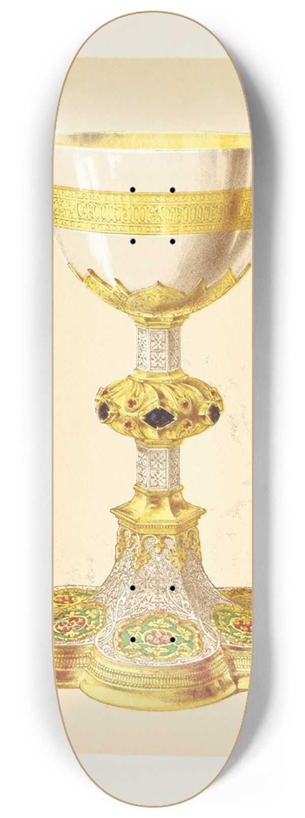 John Charles Robinson - Chalice, in the Style of the Fifteenth Century, in Silver, Parcel Gilt and Enamelled 8.25 inch art skate deck