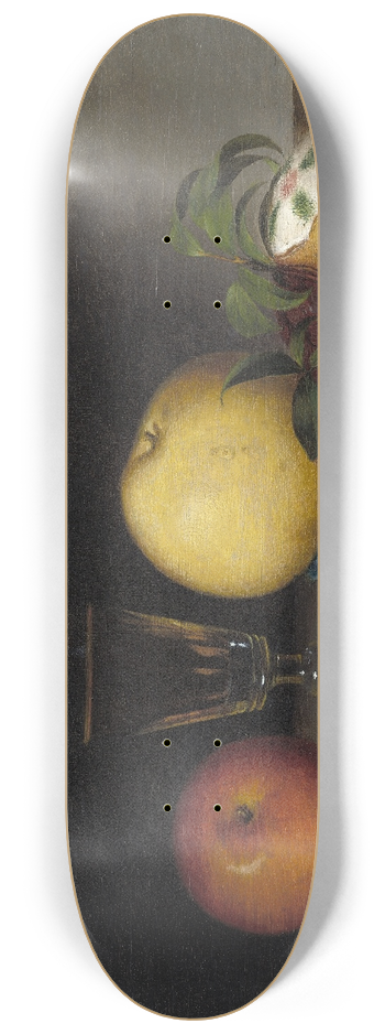 Raphaelle Peale - Still Life with Apples,Sherry and Tea Cake 8.25 inch art skate deck