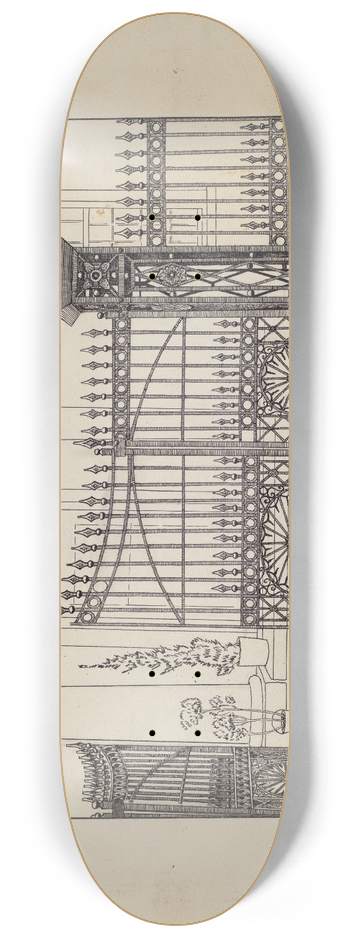 Ray Price - Iron Gate and Fence 8.25 inch art skate deck