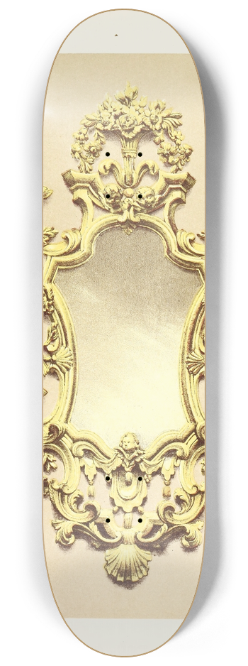 John Charles Robinson - Small Mirror Frame, in Carved and Gilded Wood. Venetian 8.25 inch art skate deck