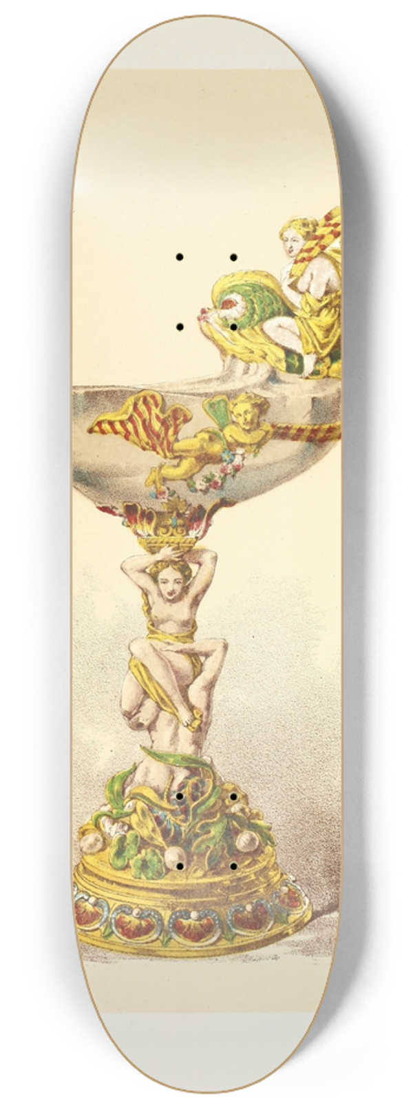 John Charles Robinson - Tazza in Oriental Onyx, mounted in Enamelled Gold 8.25 inch art skate deck