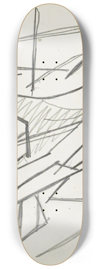 Reijer Stolk - Zeilboot aan een kade 8.25 inch art skate deck