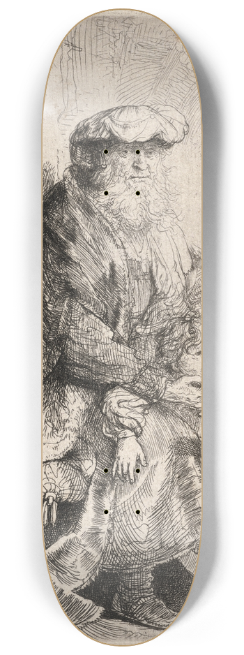 Rembrandt van Rijn - Abraham caressing Isaac 8.25 inch art skate deck