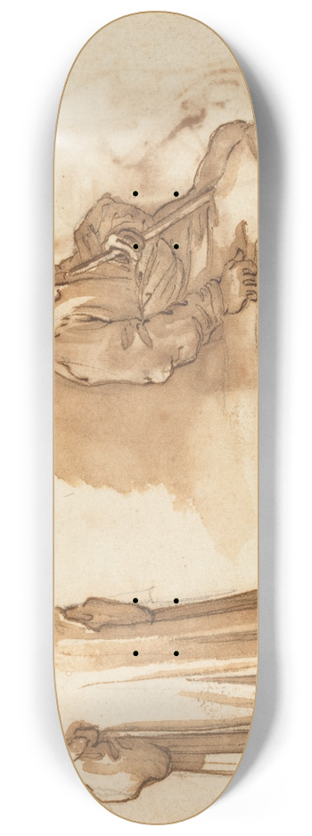 Remigio Cantagallina - Two Studies of a Man 8.25 inch art skate deck