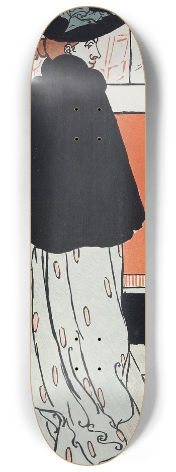 Ren Georges Hermann-Paul - At the Exhibition 8.25 inch art skate deck