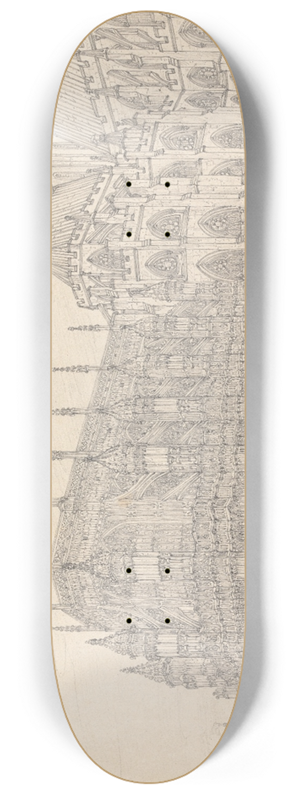 John Coney - North East View of Henry VII Chapel Westminster 8.25 inch art skate deck