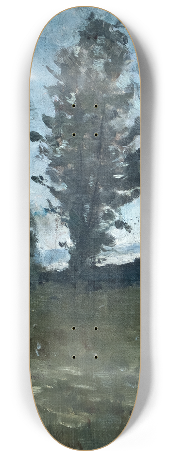 Richard Bergh - Moonlit Landscape 8.25 inch art skate deck