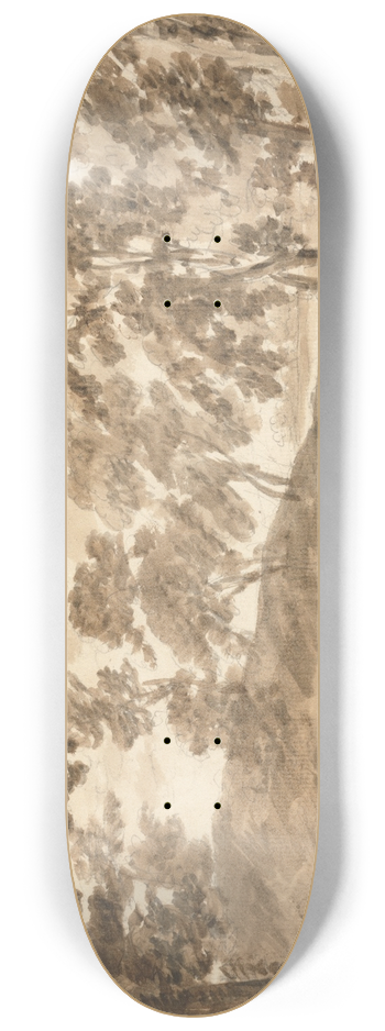 Richard Cooper the Younger - Woodland Landscape 8.25 inch art skate deck