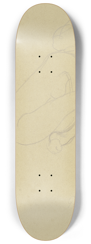 Richard Martin Werner - Weiblicher Akt, am Boden sitzend 8.25 inch art skate deck