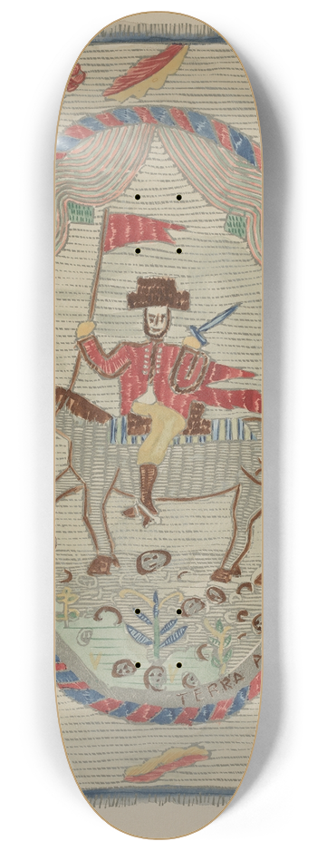 American 20th Century - Bedspread 8.25 inch art skate deck