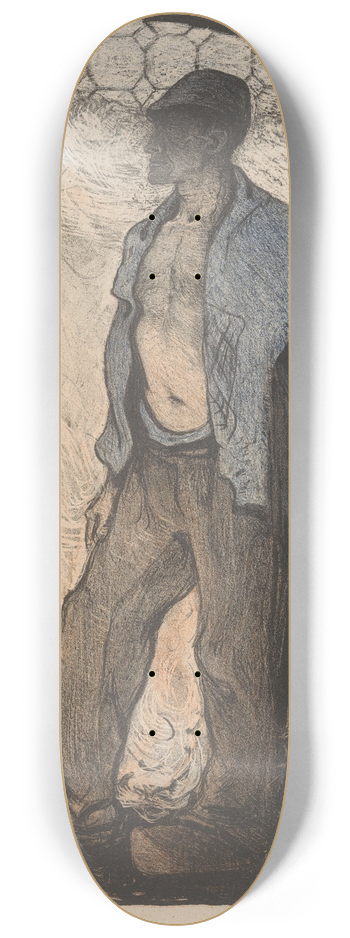 Richard Nicolas Roland Holst - Arbeider bij een vuur 2 8.25 inch art skate deck