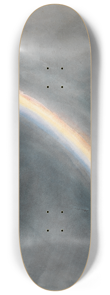 John Constable - Sky Study with Rainbow 8.25 inch art skate deck