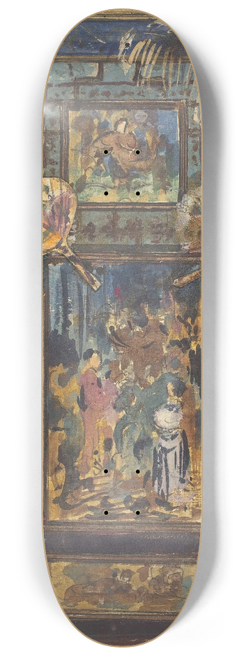 Robert Caney - Stage Set Consisting Of Painted Panels, Fabrics, And Fans 8.25 inch art skate deck
