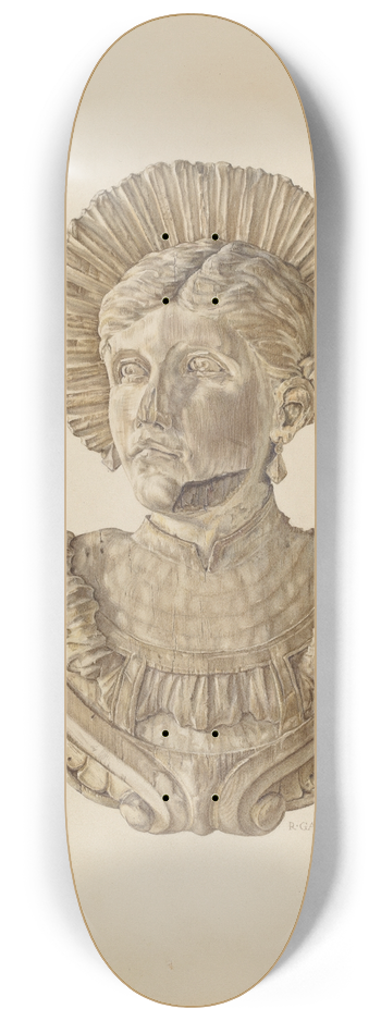 Robert Galvin - Head from Barnum Circus Wagon 8.25 inch art skate deck