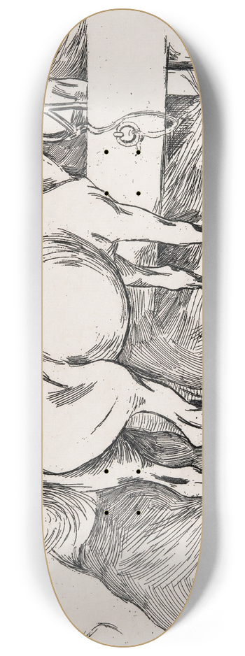 Robert Polhill Bevan - Horses In A Stable 8.25 inch art skate deck