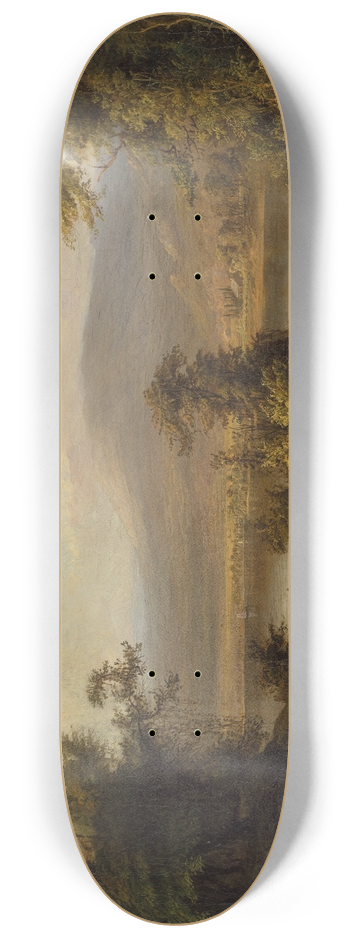 Robert S. Duncanson - Landscape with Cows Watering in a Stream 8.25 inch art skate deck