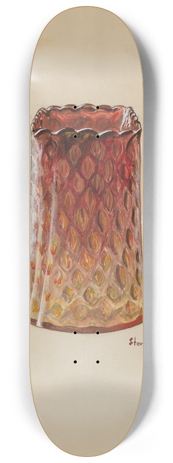 Robert Stewart - Vase (Amberina) 8.25 inch art skate deck