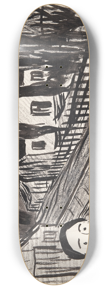 Robert Storm Petersen - Selvmorderen. Skitse 8.25 inch art skate deck