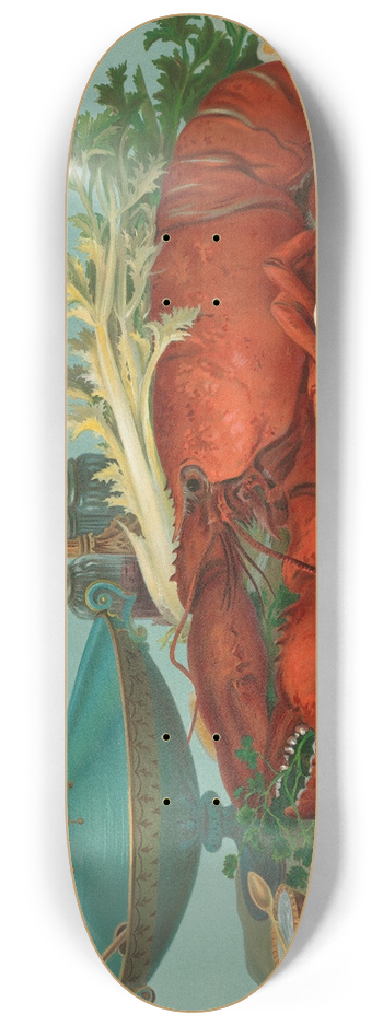 Robert Wilkie - Lobster, Eggs, Celery 8.25 inch art skate deck
