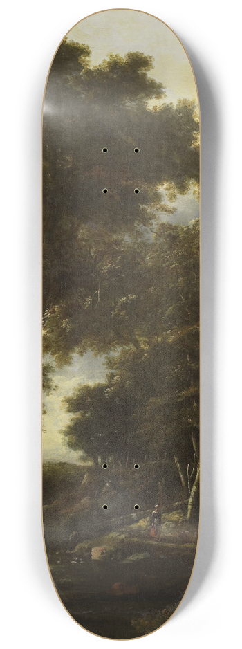 Roelant Roghman - Forest landscape with lean-to 8.25 inch art skate deck