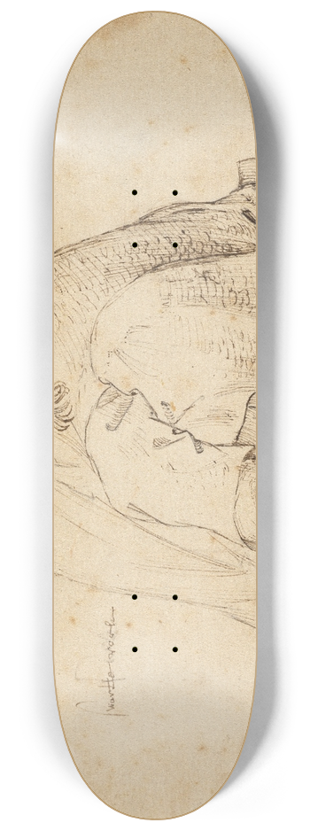 Roelant Savery - Seated Man 8.25 inch art skate deck
